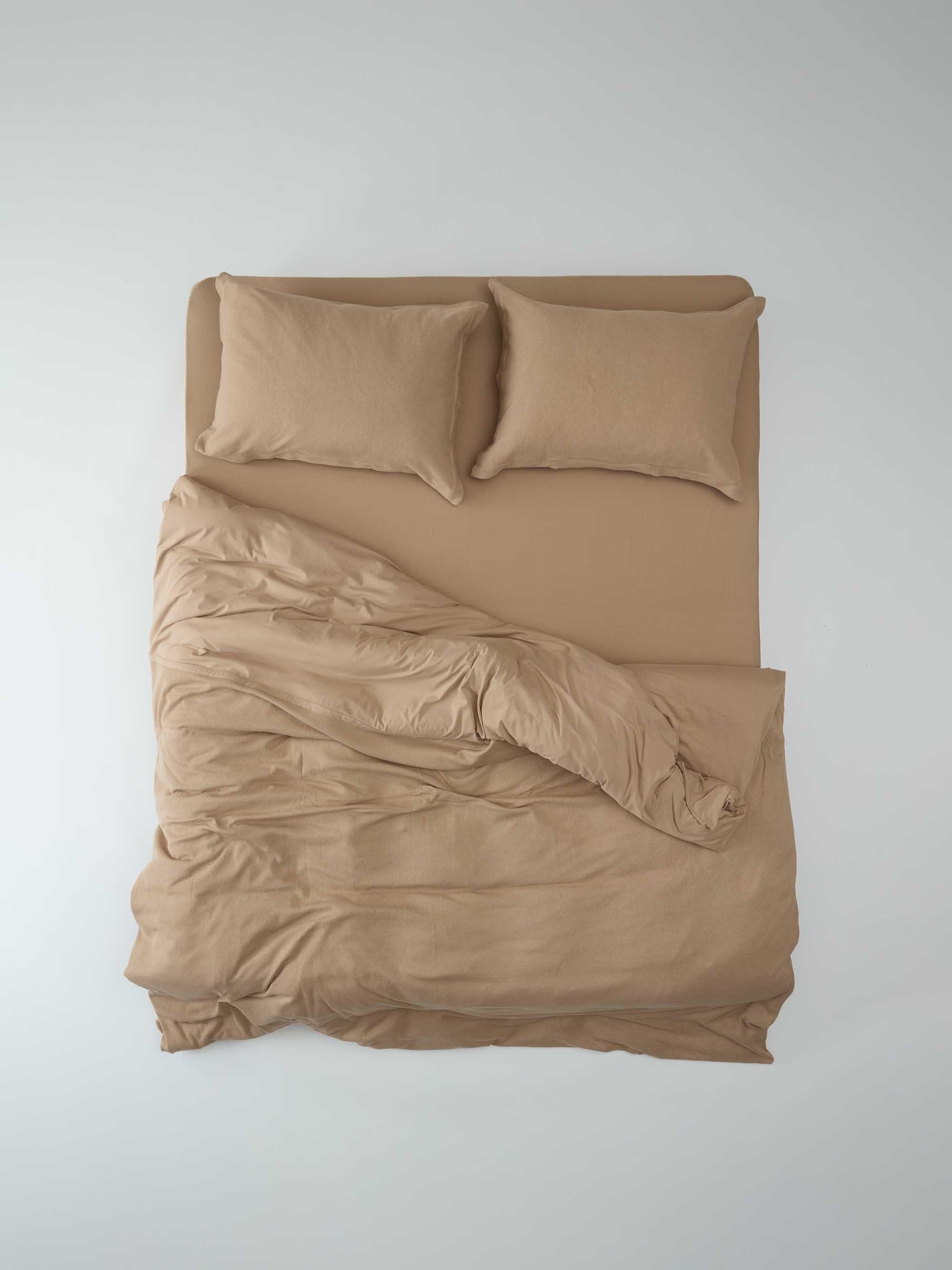 ציפה וציפיות טריקו Jacquard - מוקה