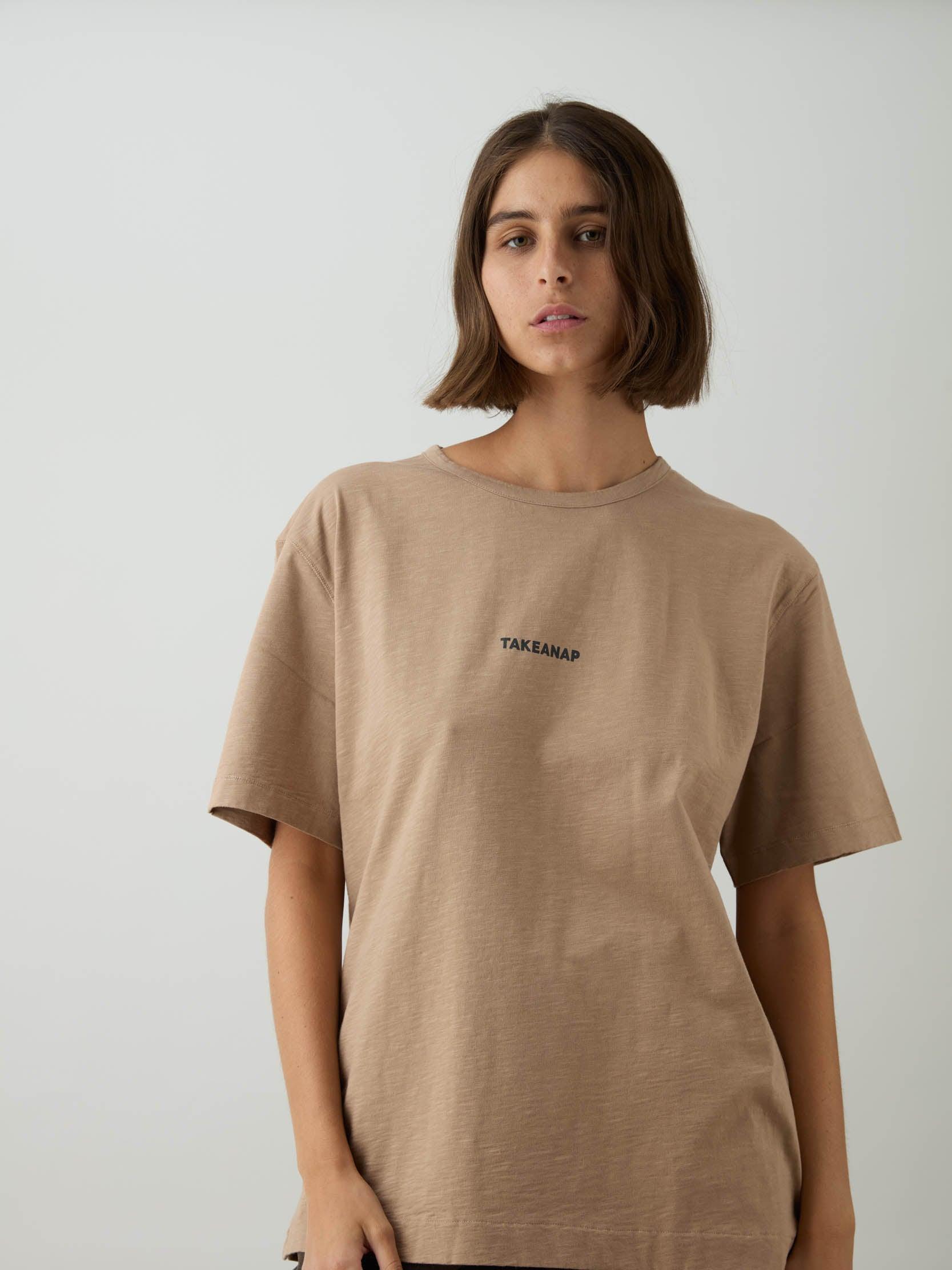 Organic Cotton Slub Oversized Tee – Mocha