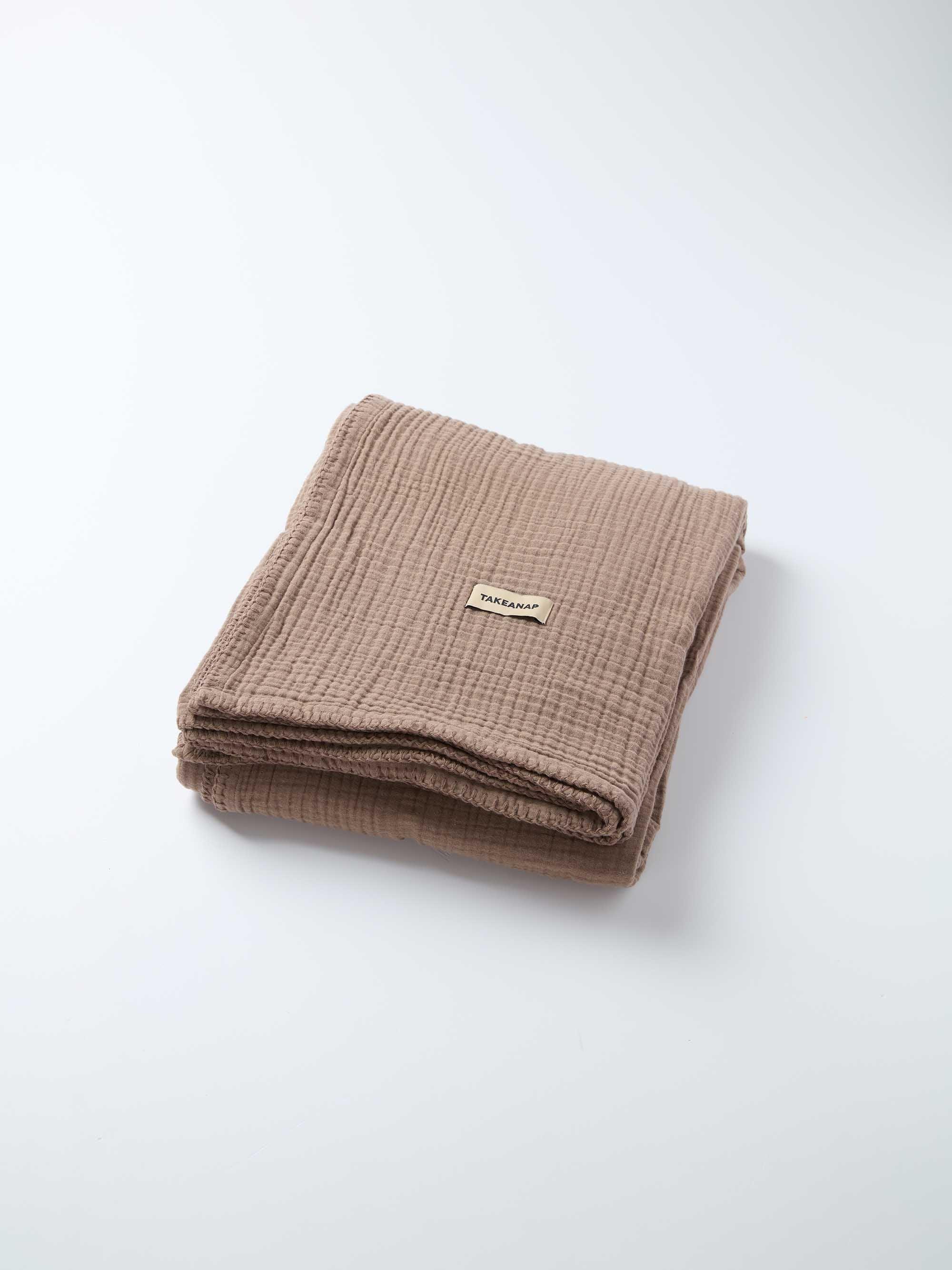 Dream Embroidered Muslin Coverlet – Mocha