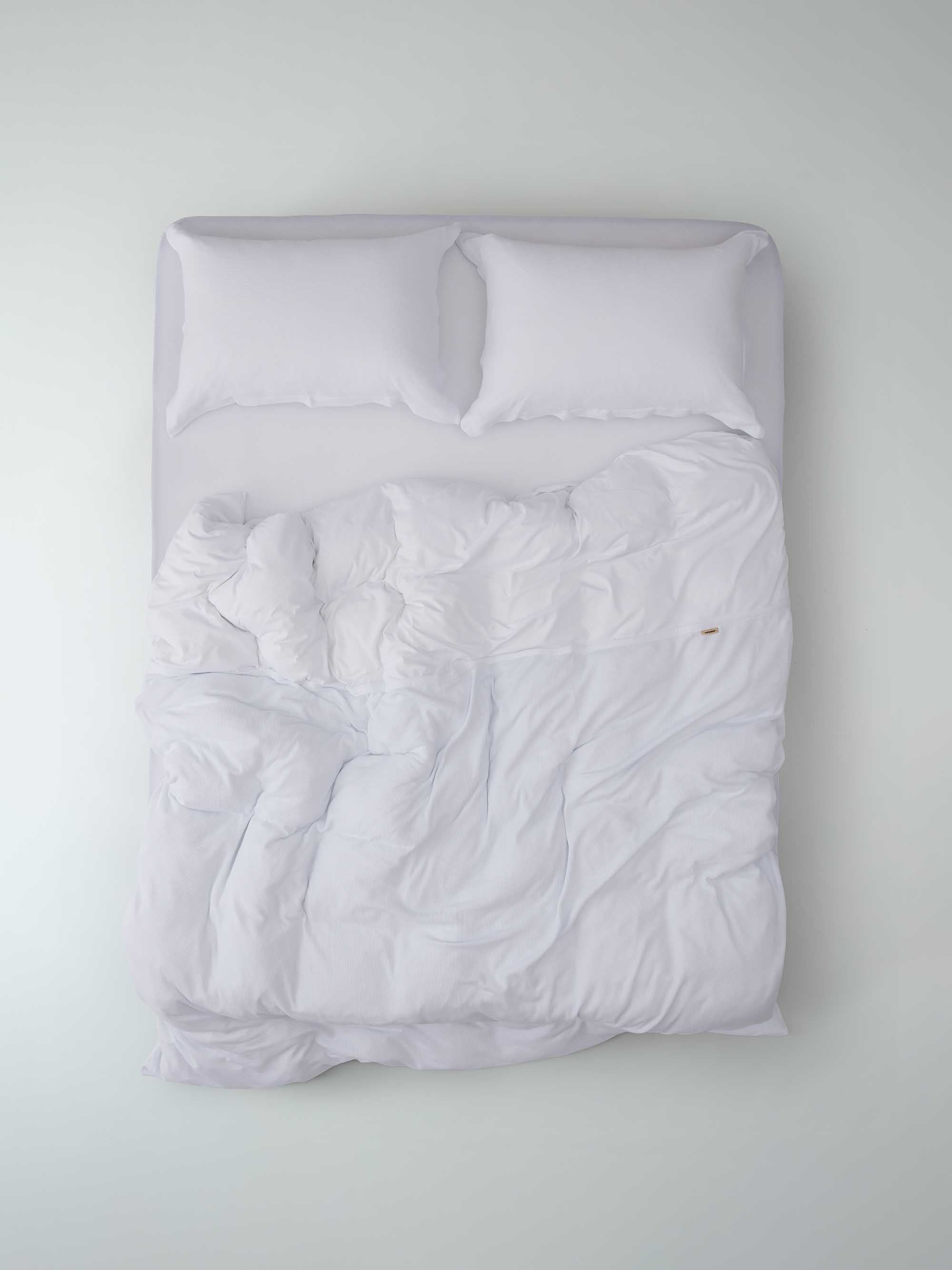 ציפה וציפיות טריקו Jacquard - לבן