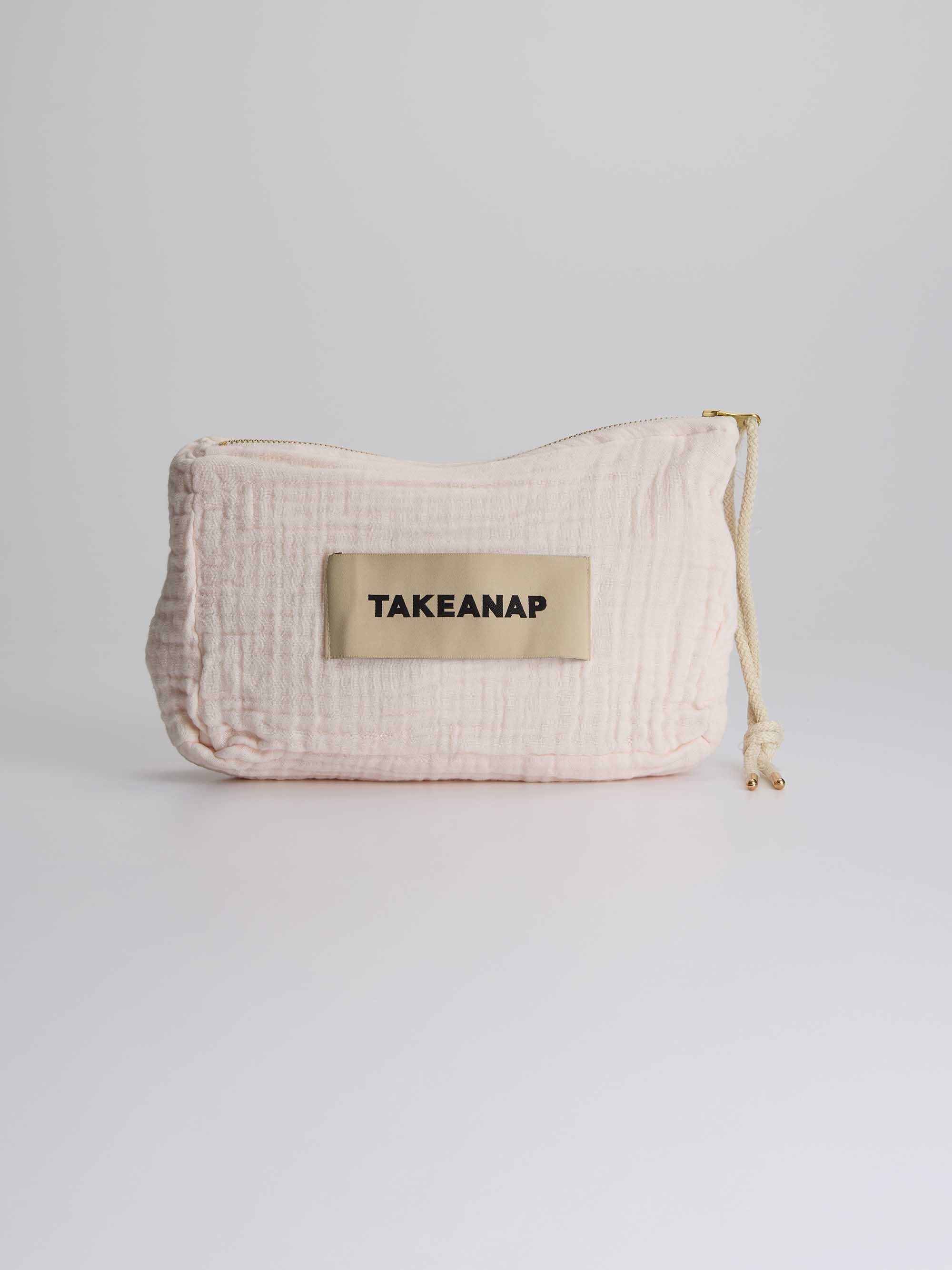 Dream Cotton Quilted Clutch Bag – Powder Pink