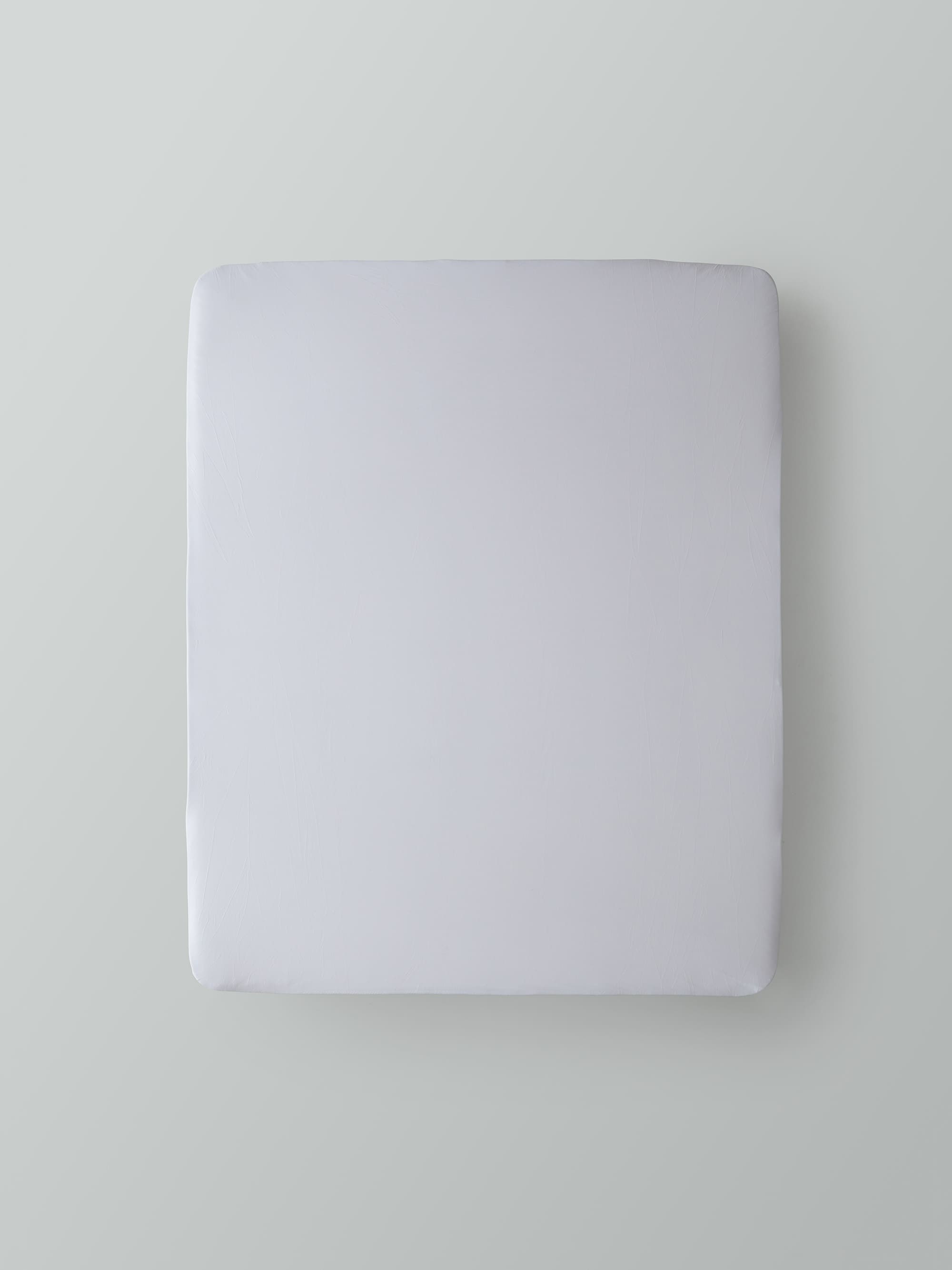 600 TC Long-Staple Cotton Sateen Fitted Sheet – White