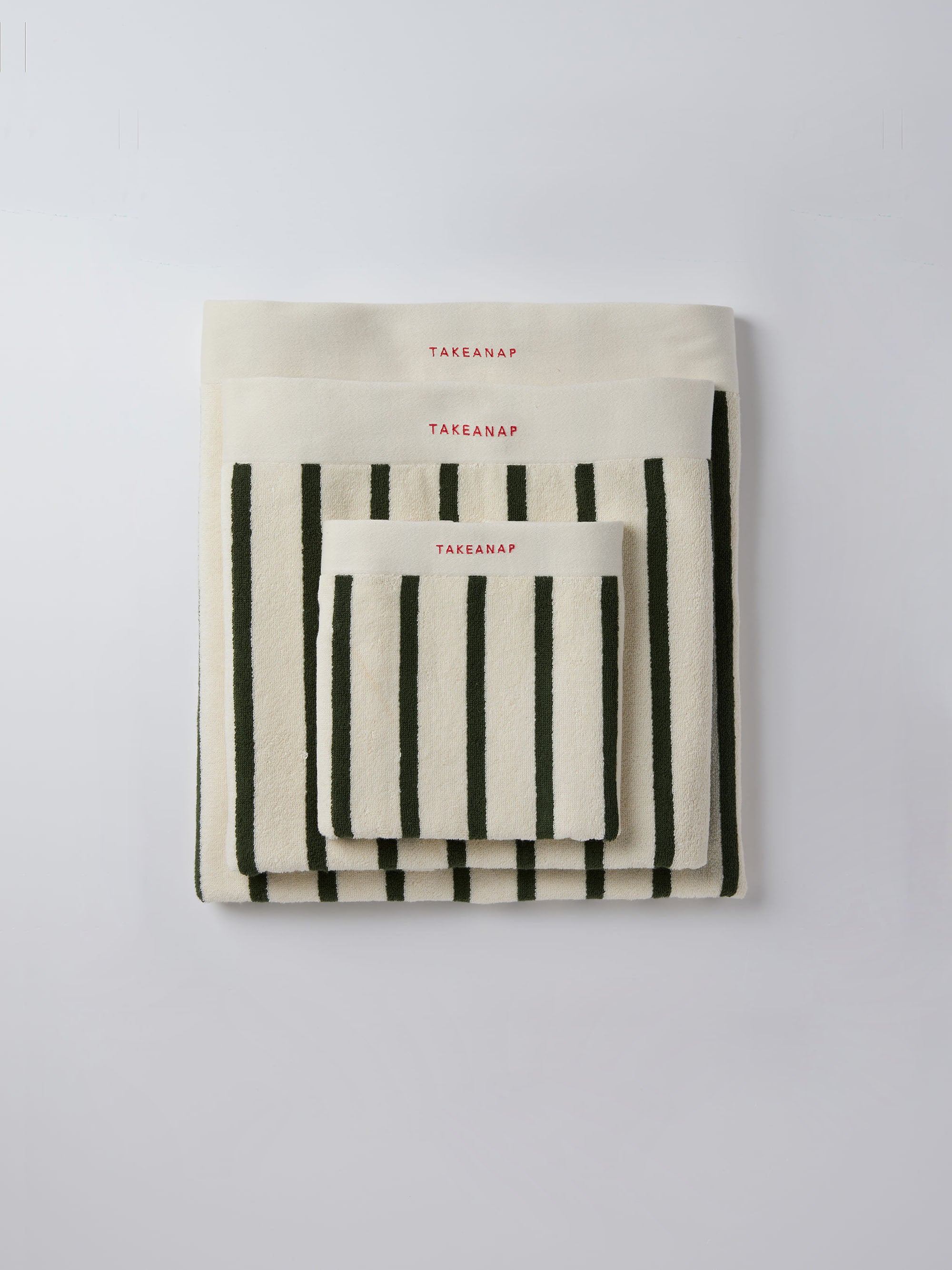 Stripes Bath Towels – Green