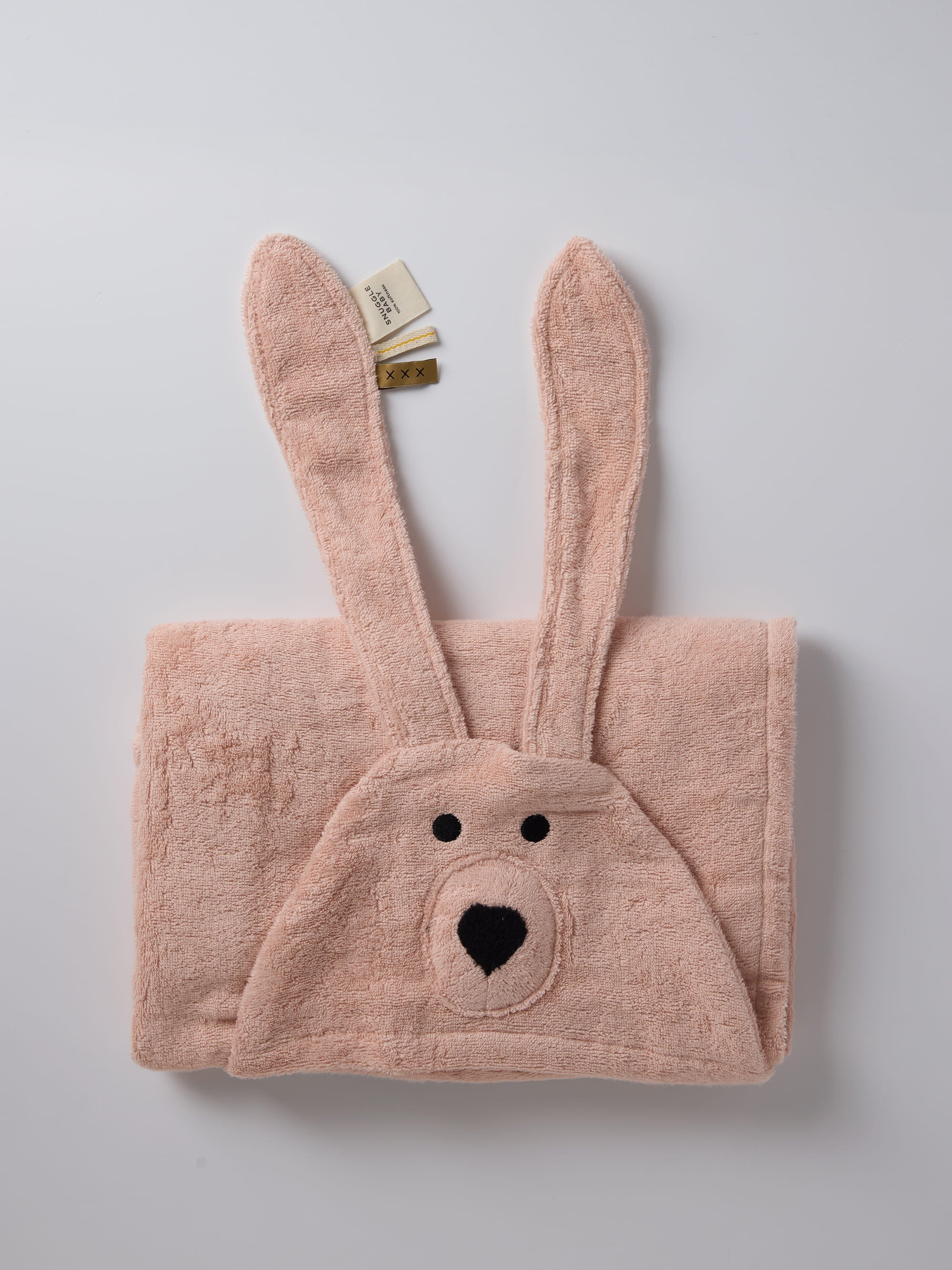 Bear Hooded Baby Bath Towel – Pink