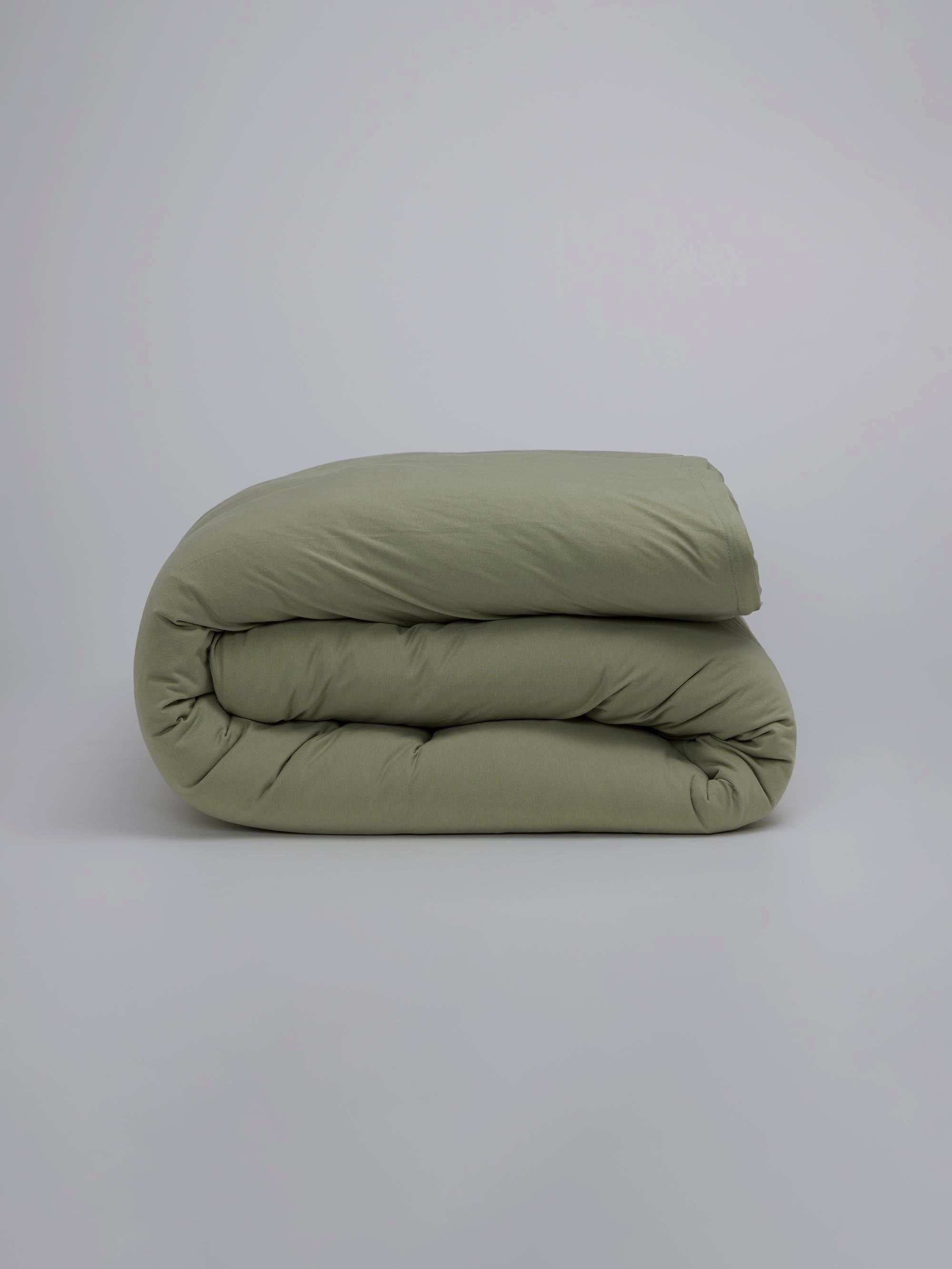 Oxford Jersey Duvet Cover Set – Sage