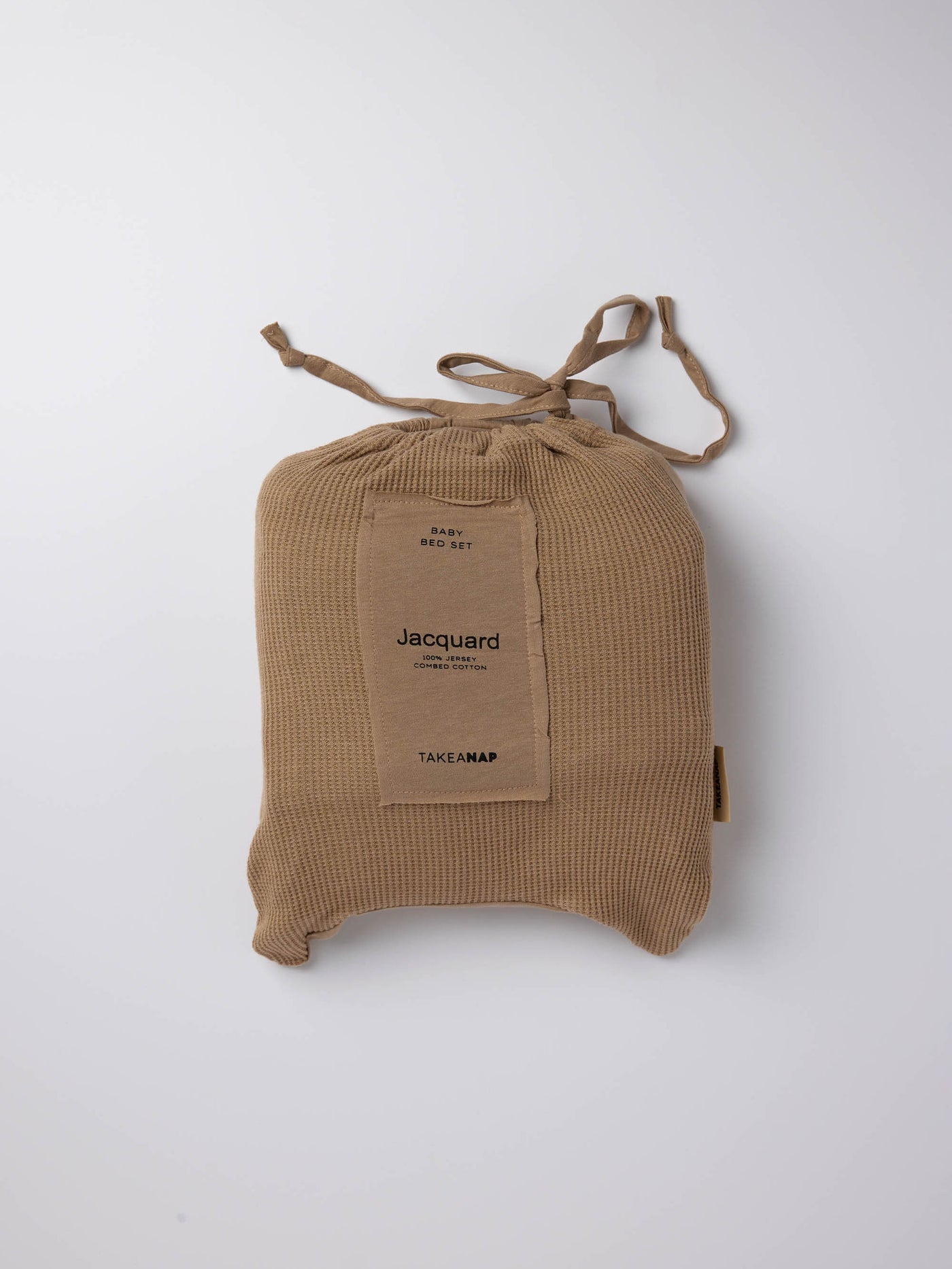 Jacquard Waffle Jersey Baby & Toddler Bedding Set – Mocha