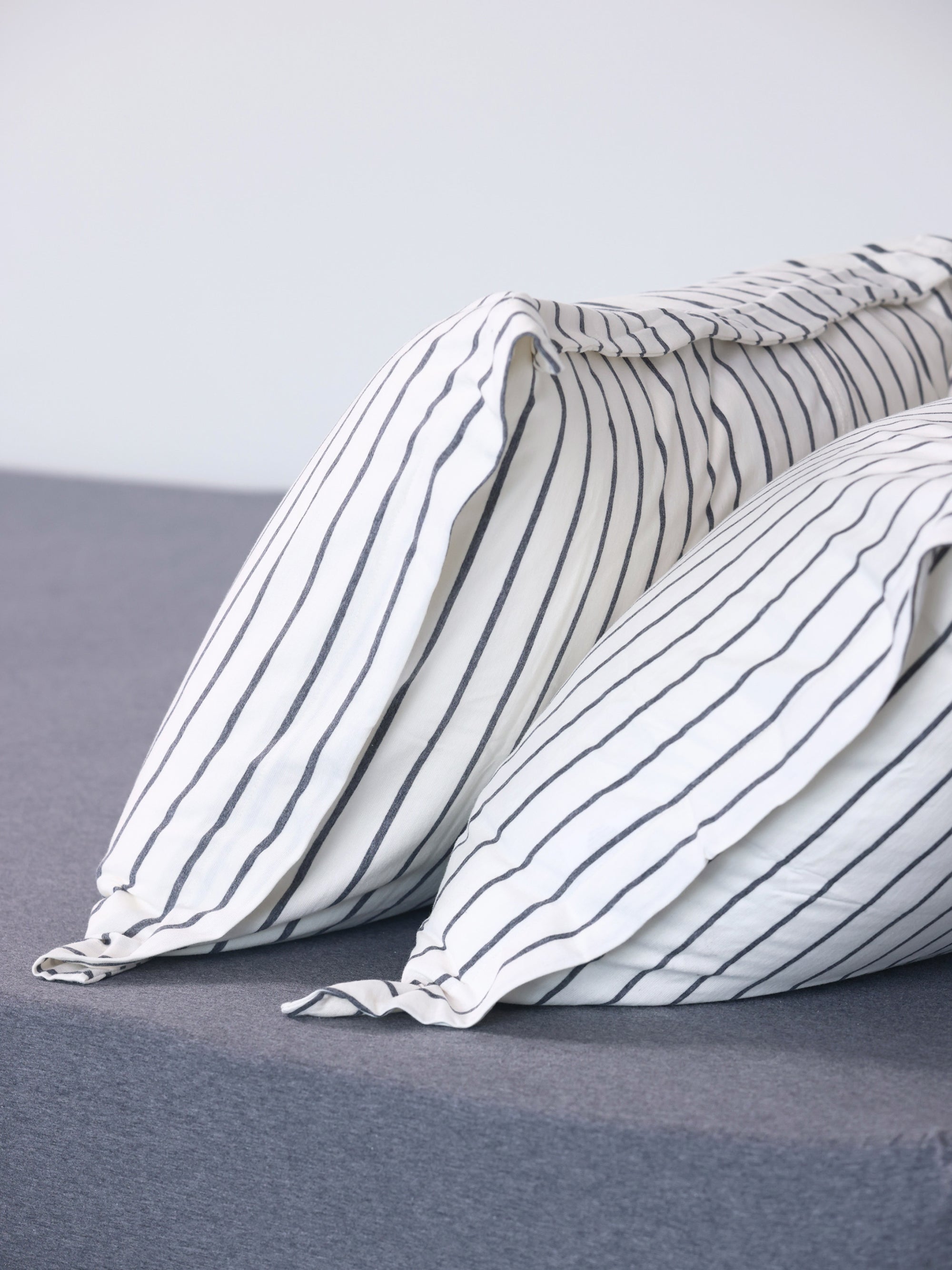 Stripes Collection | Melange Jersey | Long Pillow Set