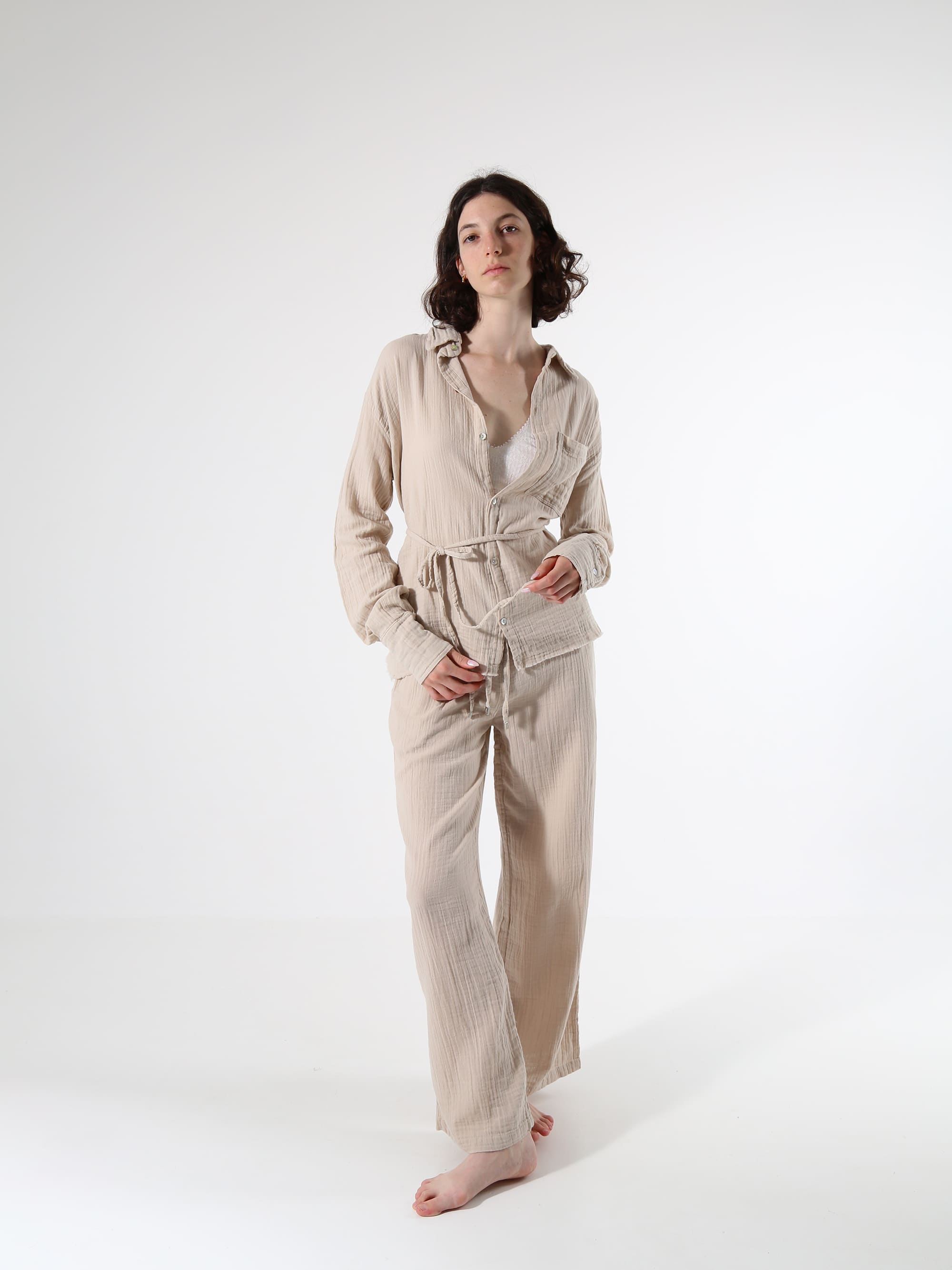 חולצה מכופתרת DREAM - אבן