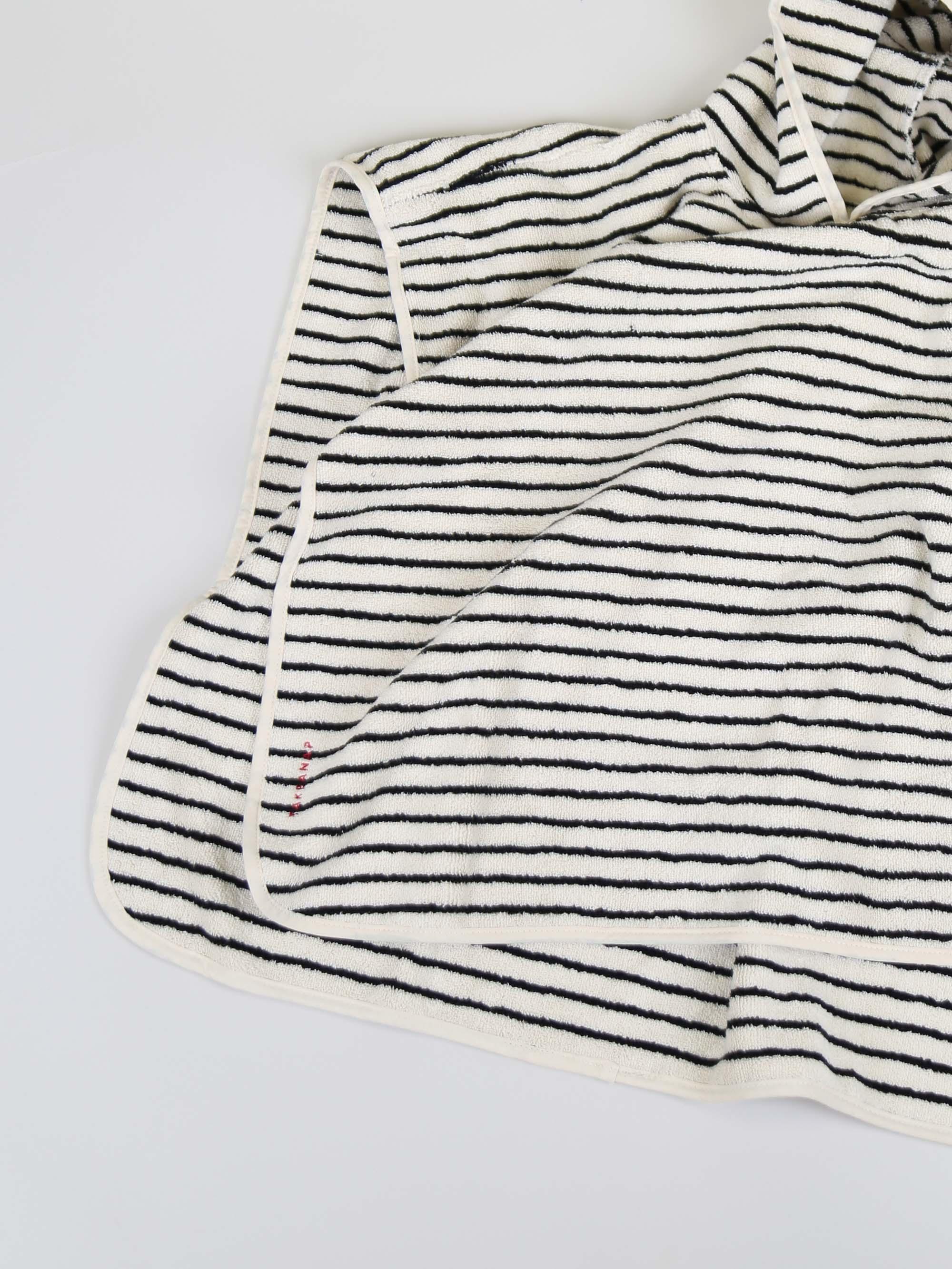 פונצ׳ו לקטנים Stripes - שחור