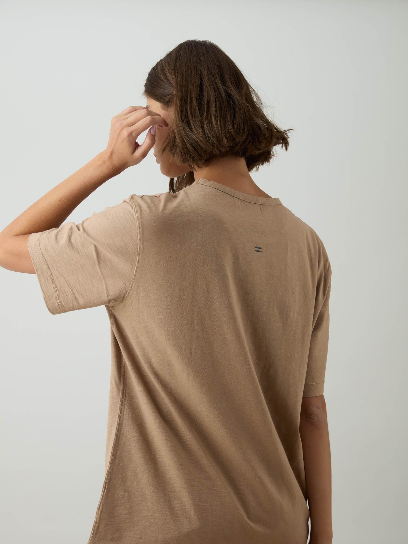 Organic Cotton Slub Oversized Tee – Mocha