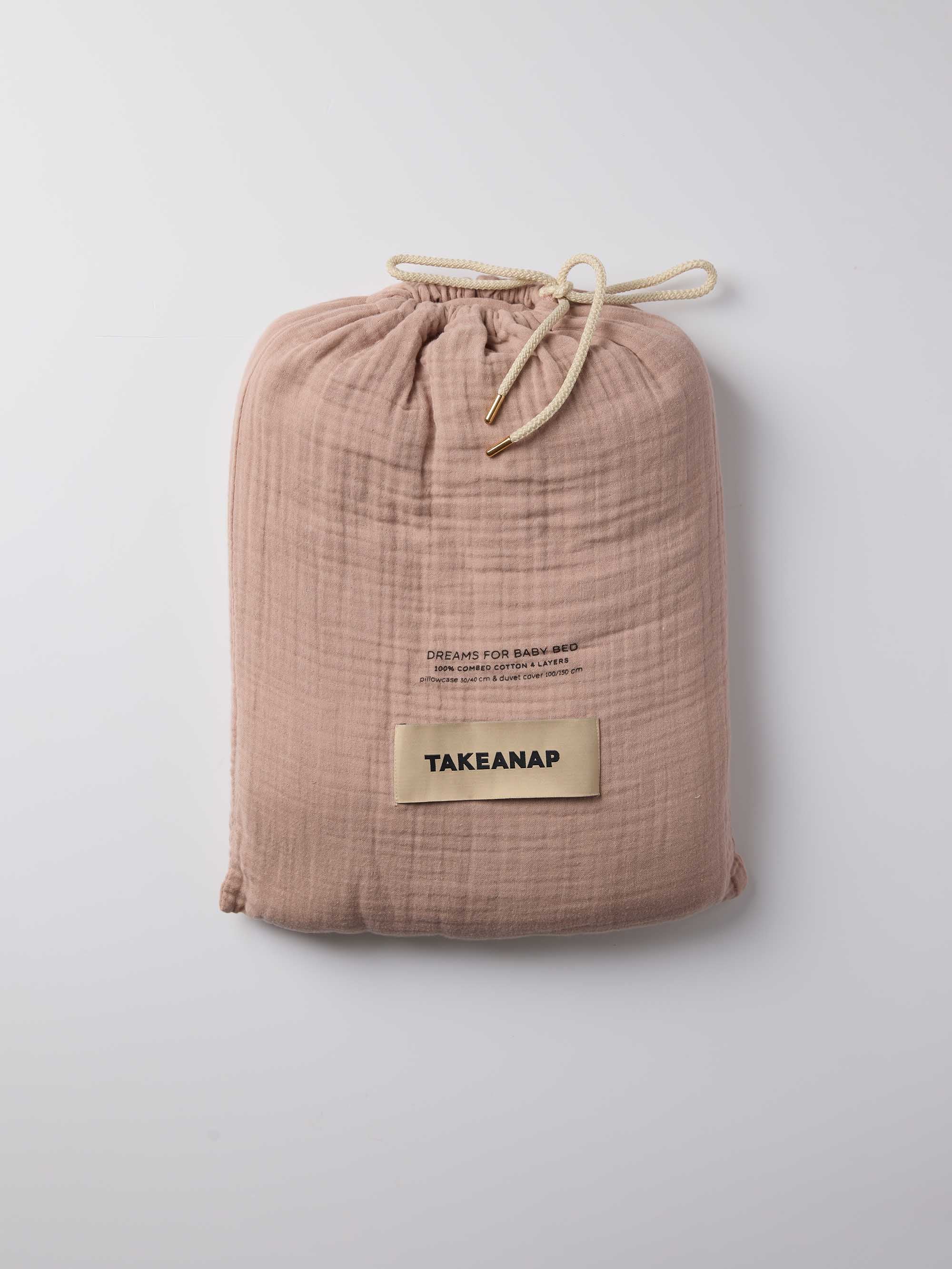 Dream Muslin Toddler Duvet Cover Set – Nude