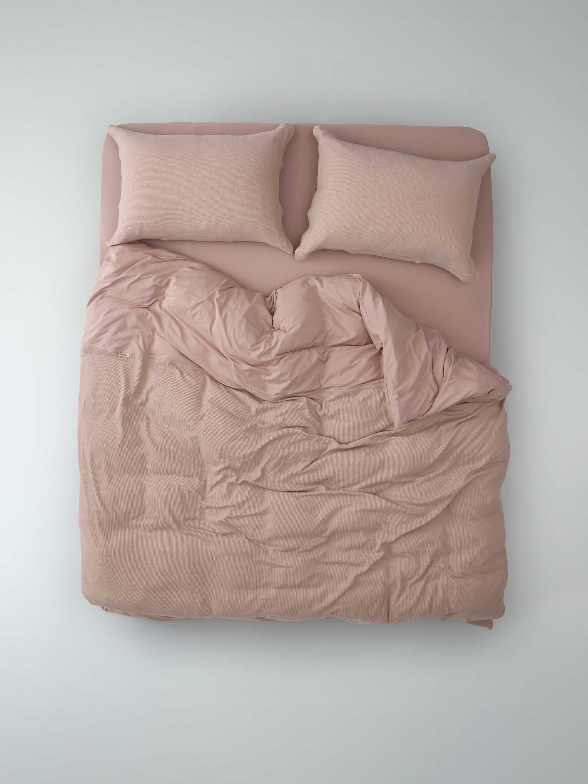 Jacquard Jersey Duvet Cover Set – Nude
