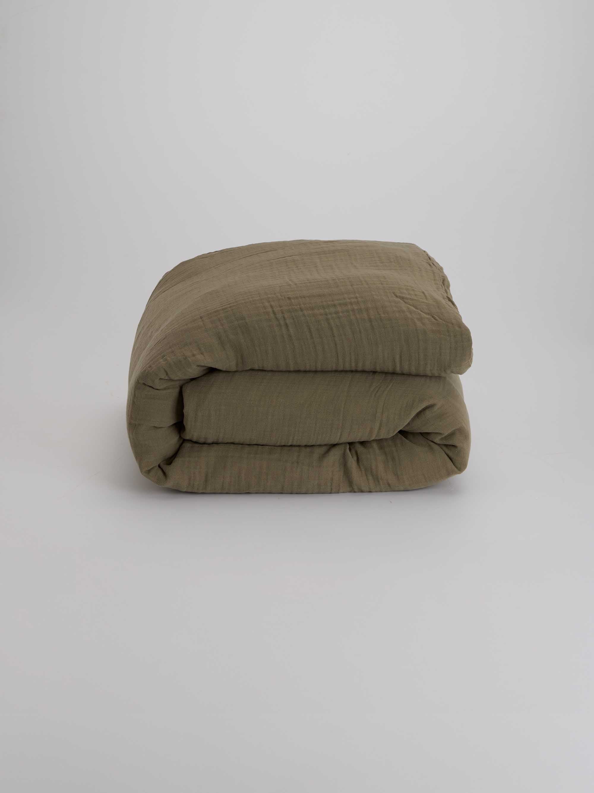 Dream Muslin Toddler Duvet Cover Set – Olive