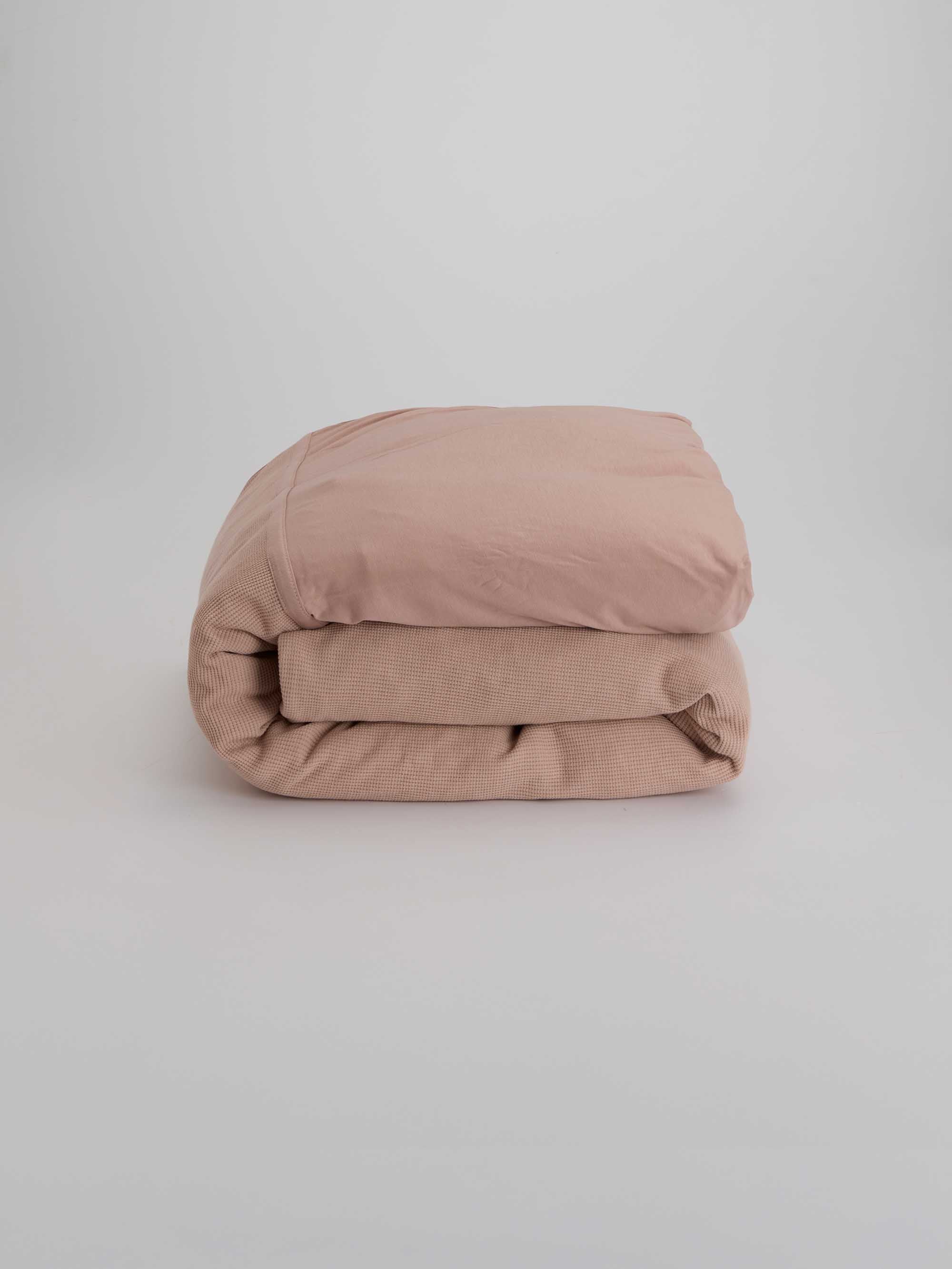 Jacquard Jersey Duvet Cover Set – Nude