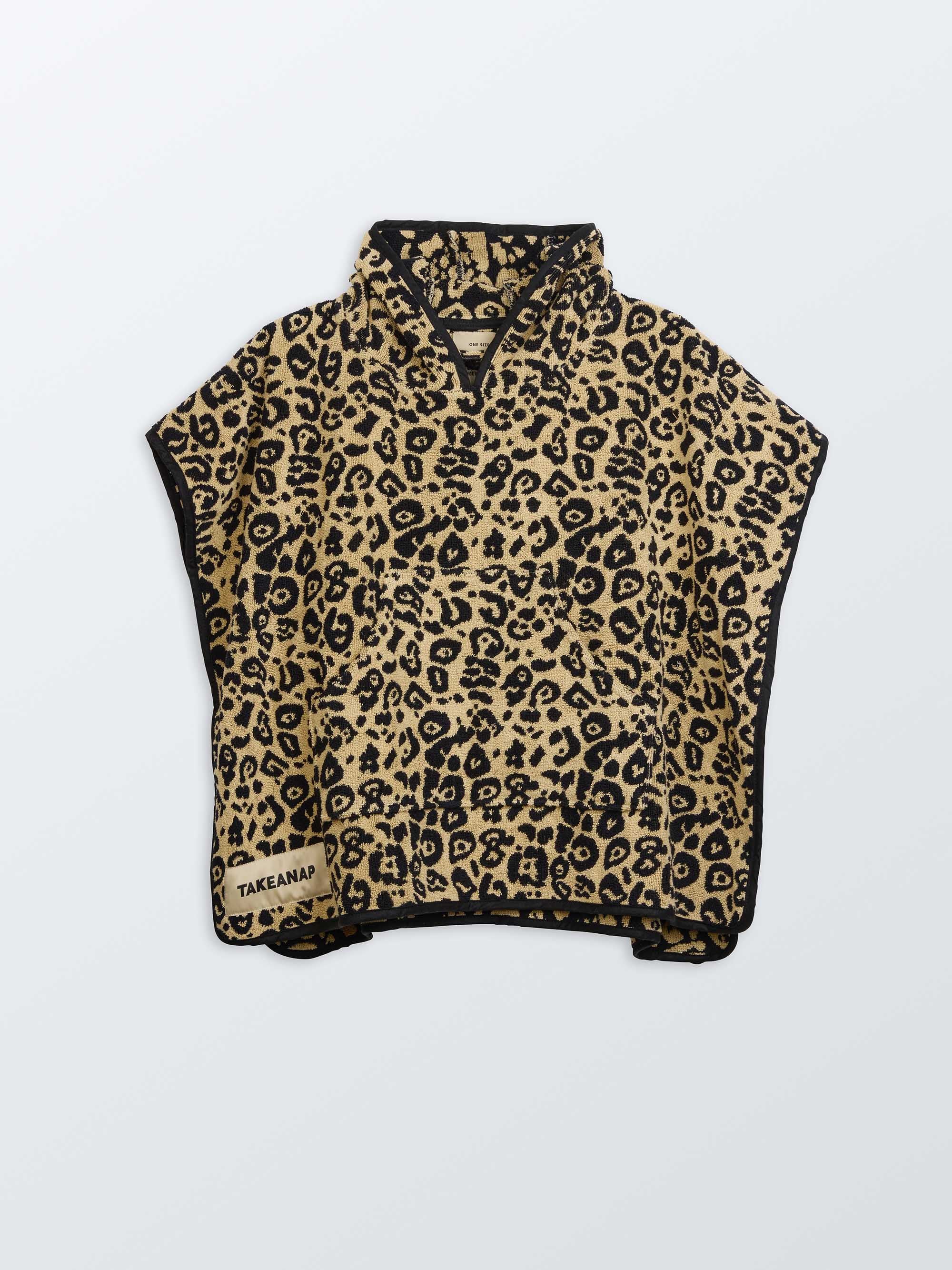 Leopard Kids Terry Poncho