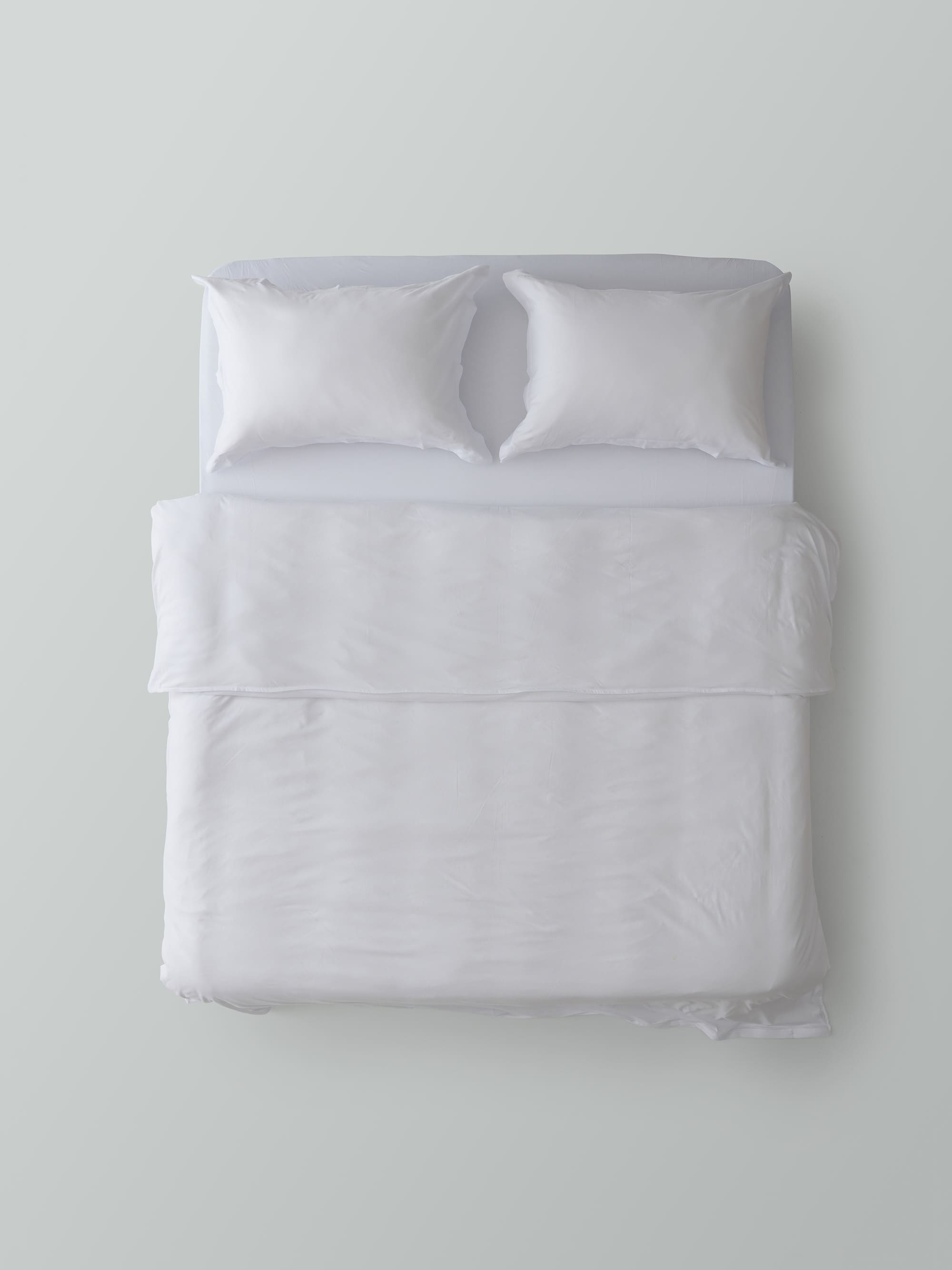 Oxford Jersey Duvet Cover Set – White