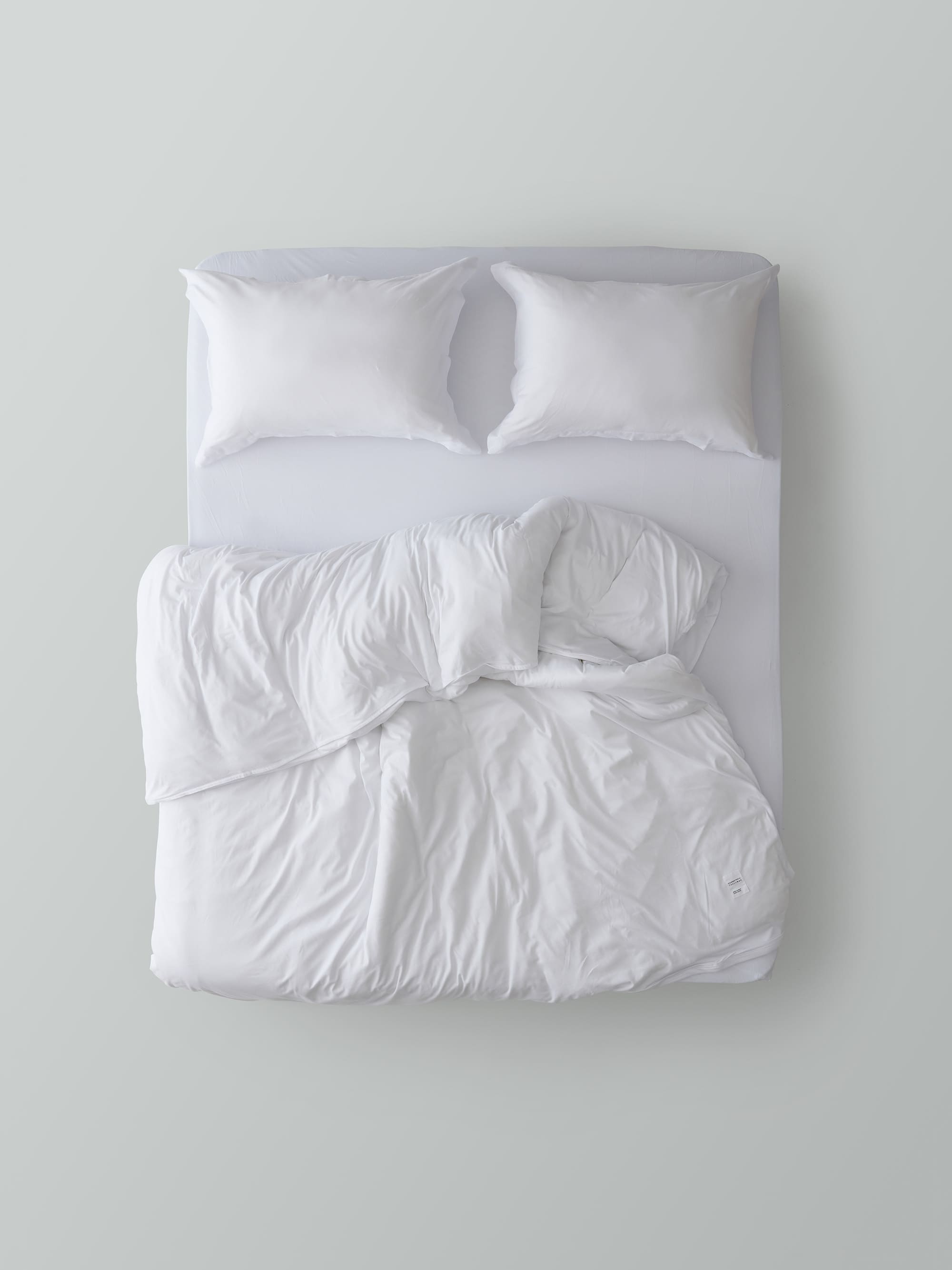 Oxford Jersey Duvet Cover Set – White