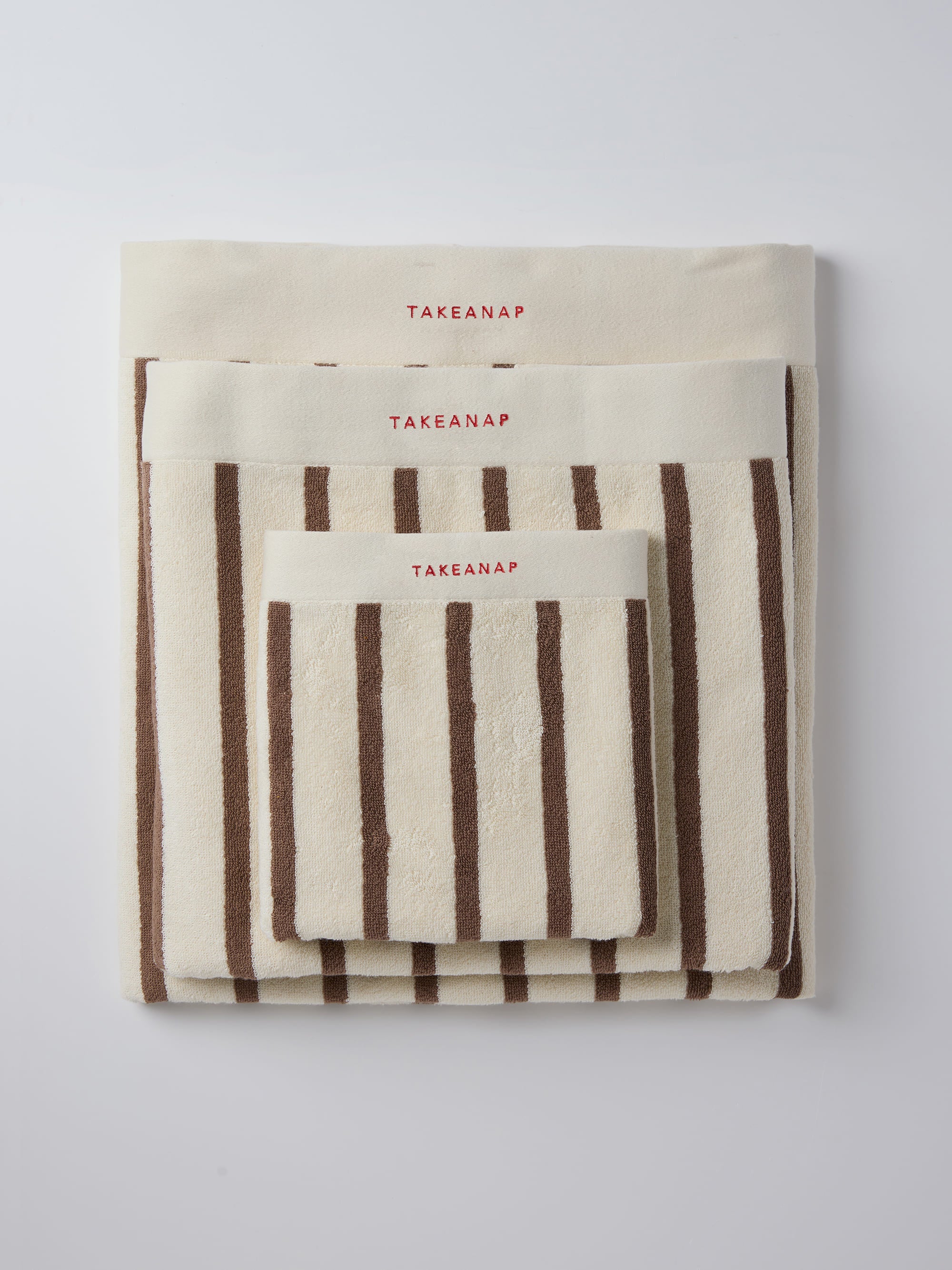 Stripes Bath Towels – Mocha