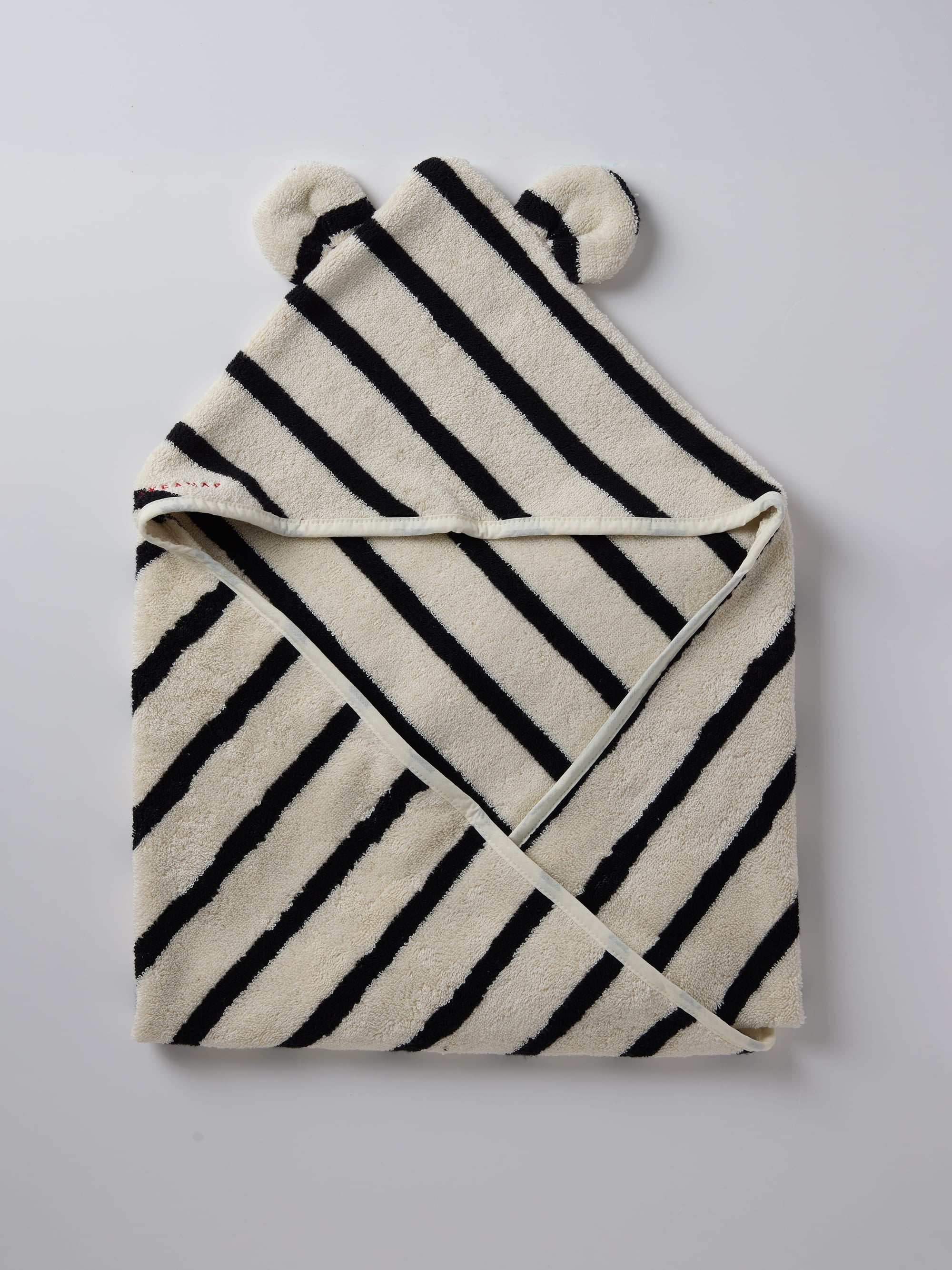 Stripes Baby Towel – Black