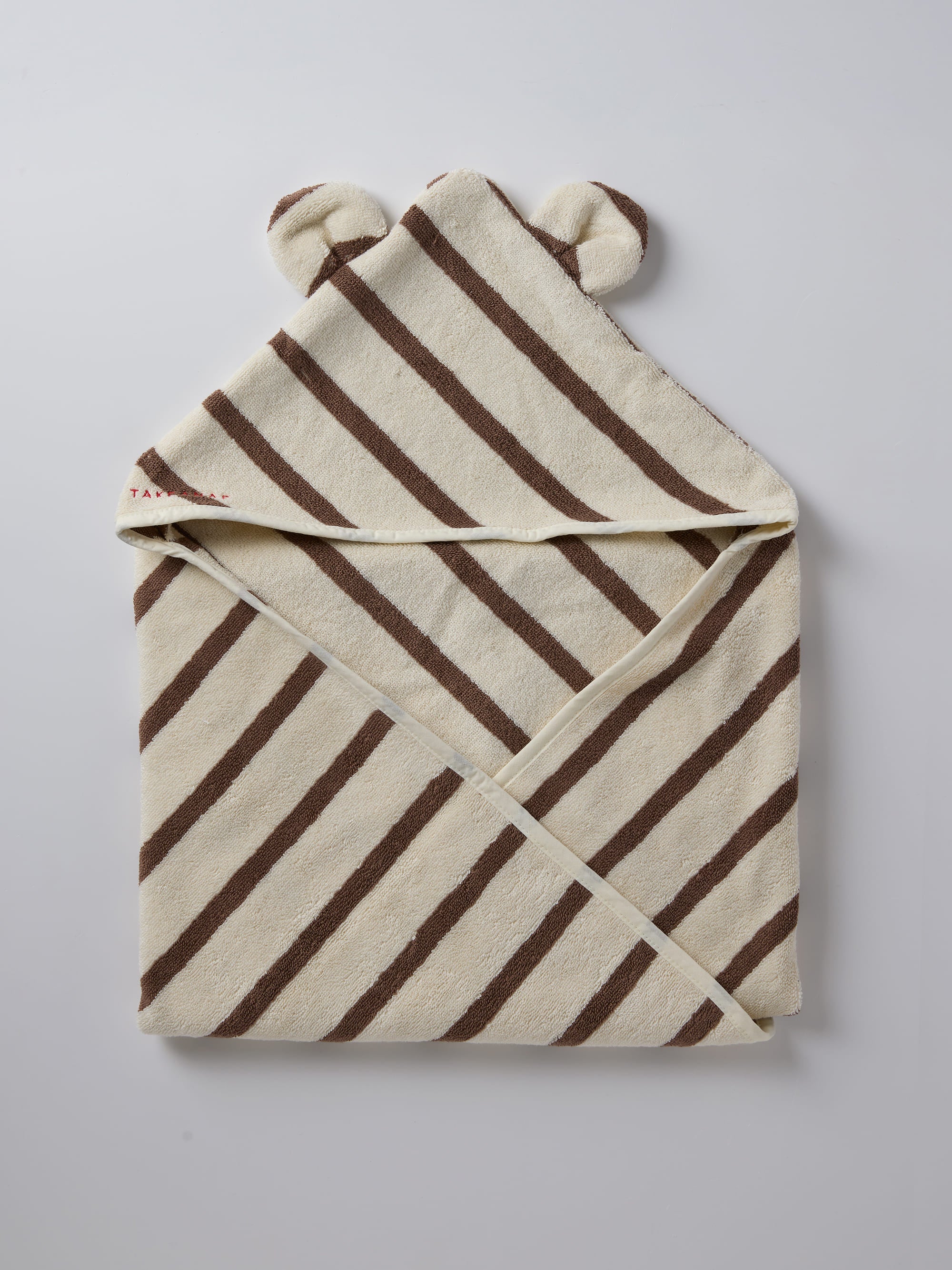 Stripes Baby Towel – Mocha