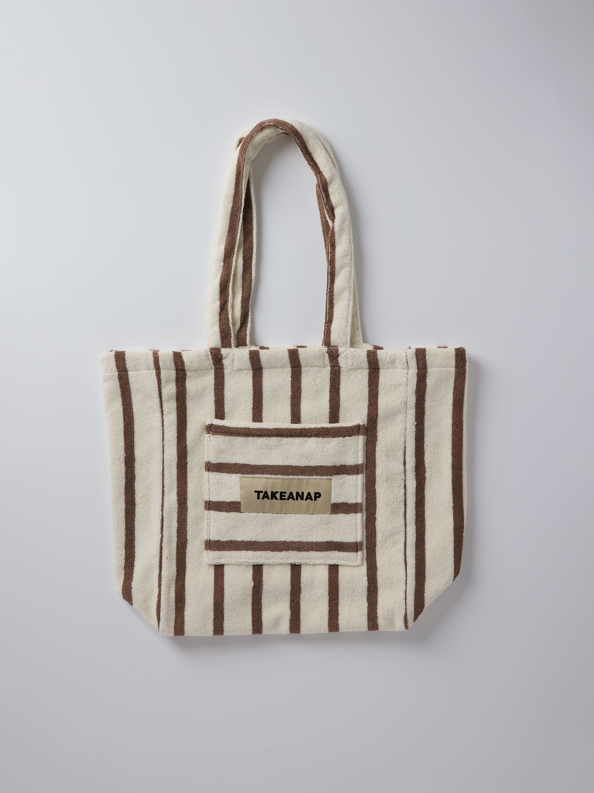 Stripes Terry Tote – Mocha