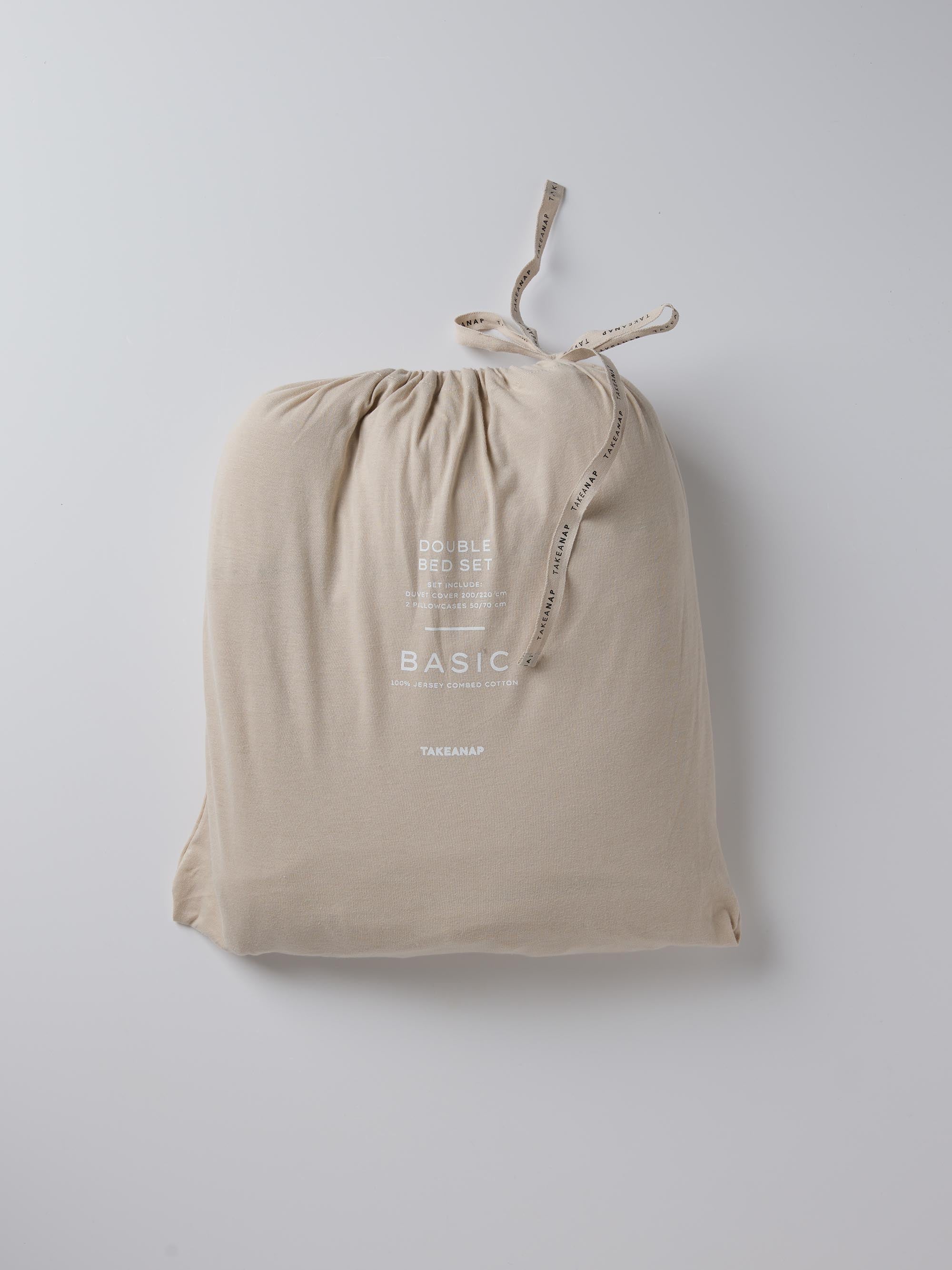 Signature Jersey Duvet Cover Set – Sand