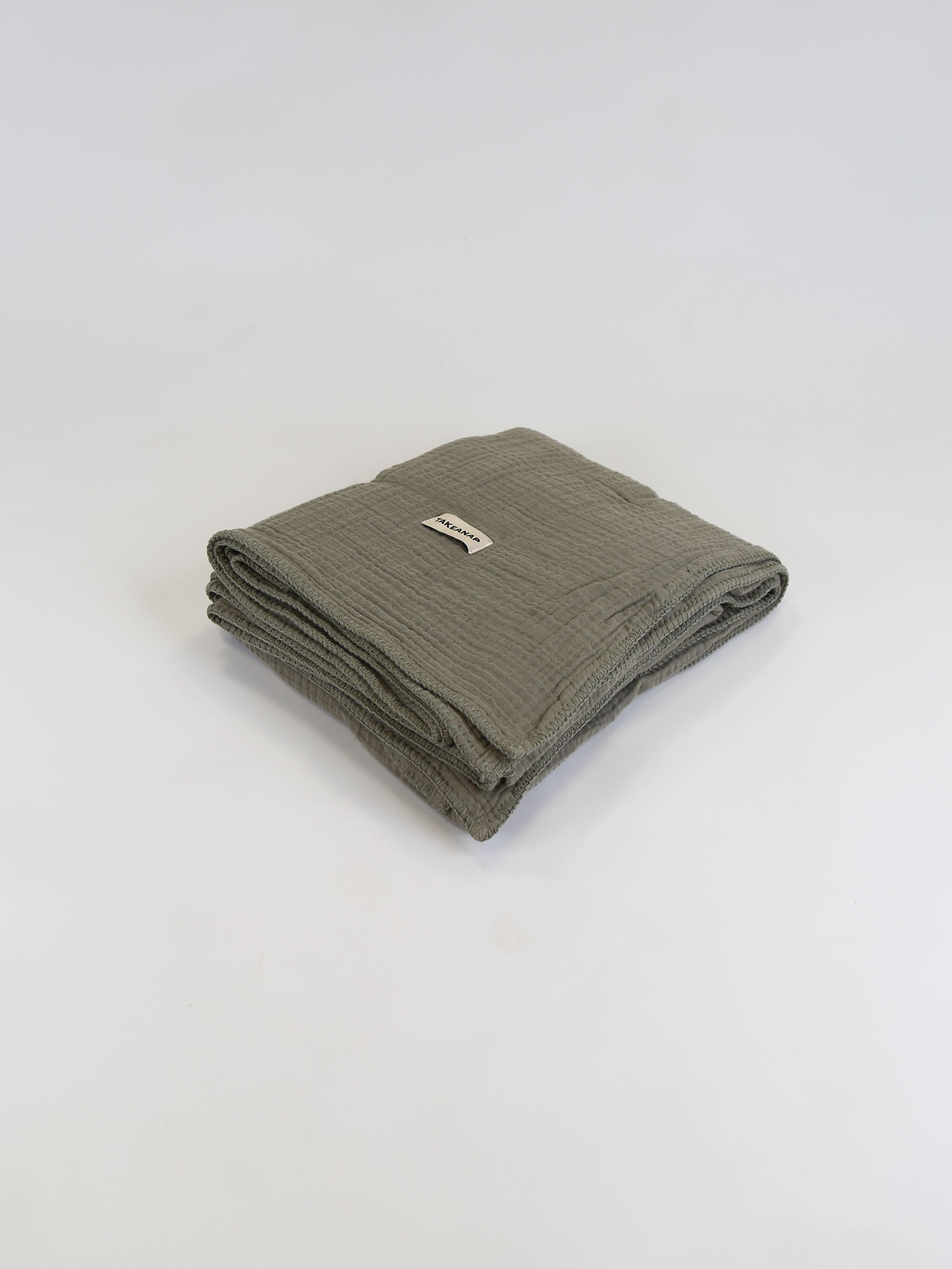 Dream Embroidered Muslin Coverlet – Olive