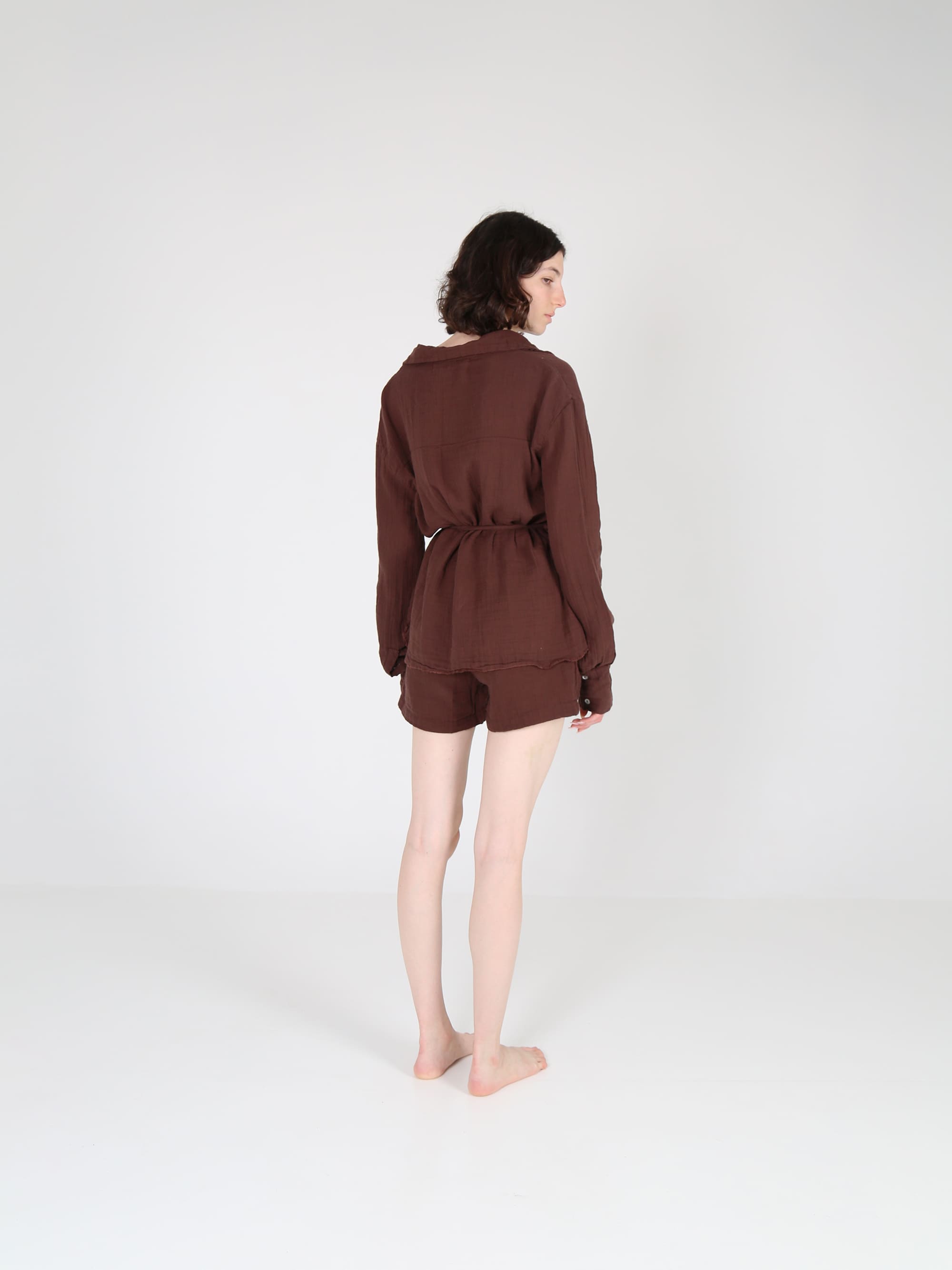 חולצה מכופתרת DREAM - בראוני