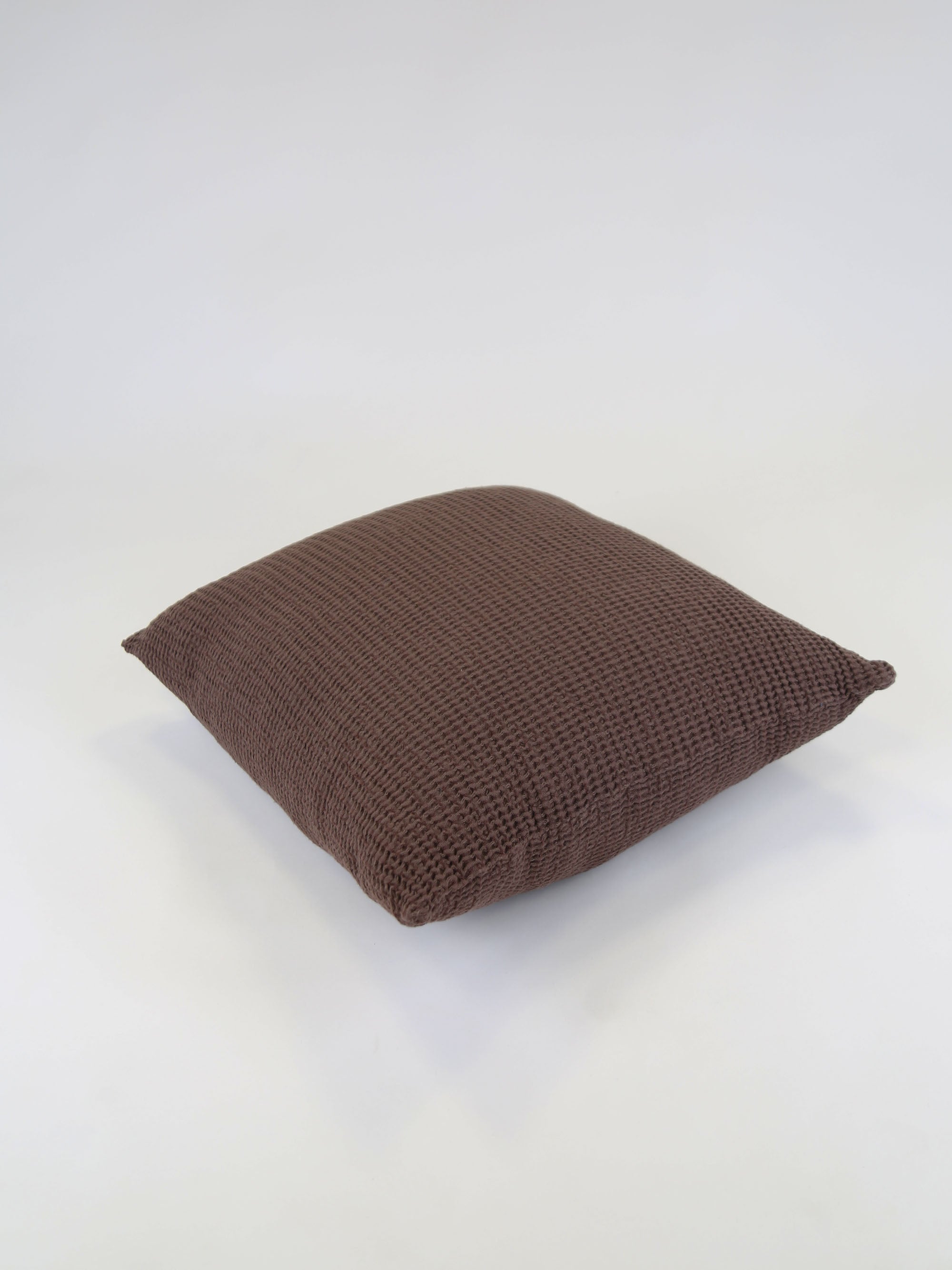 Bamboo Waffle Decorative Pillow Cover – Chocolate Brown
