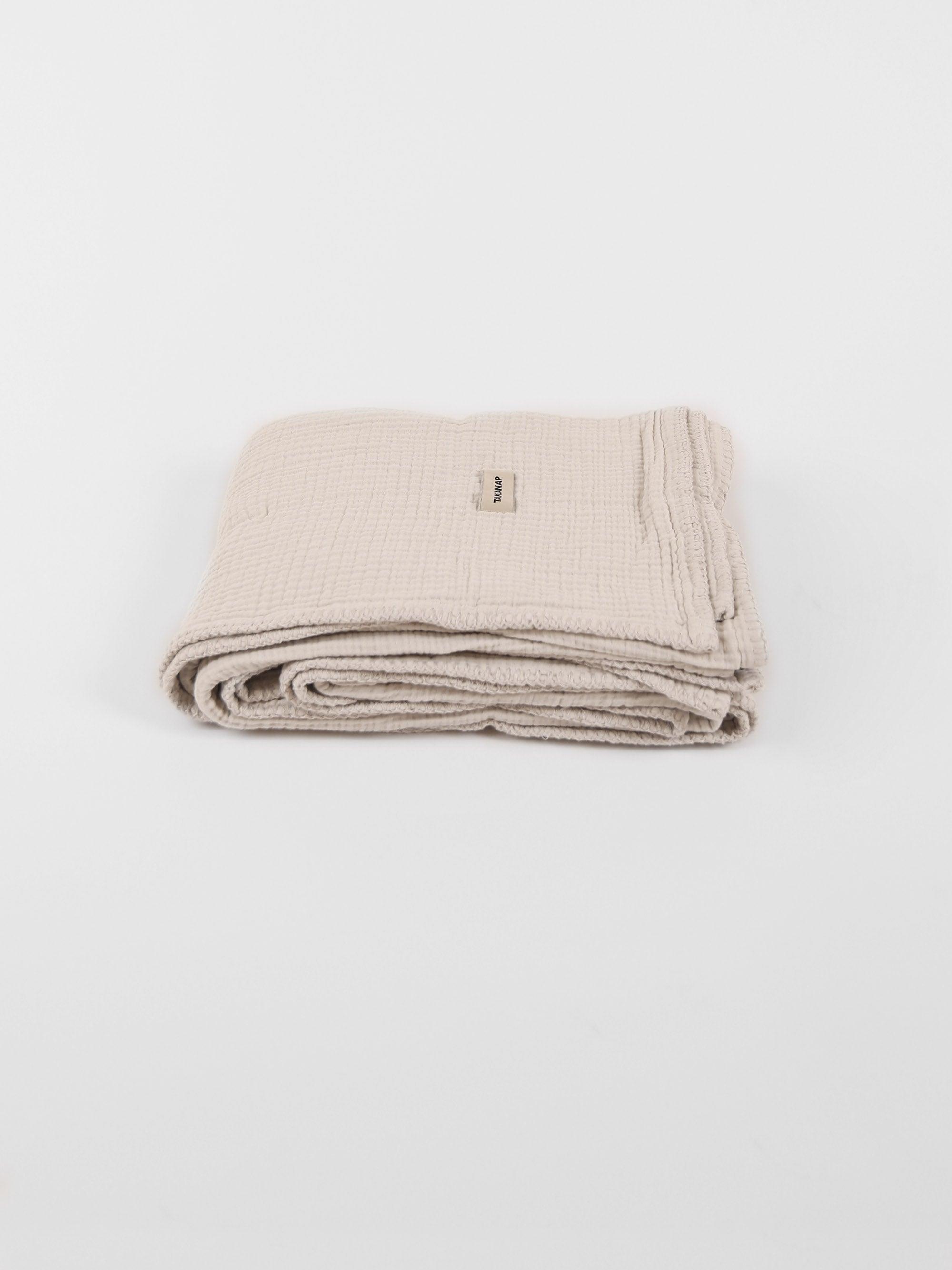 Dream Embroidered Muslin Coverlet – Sand