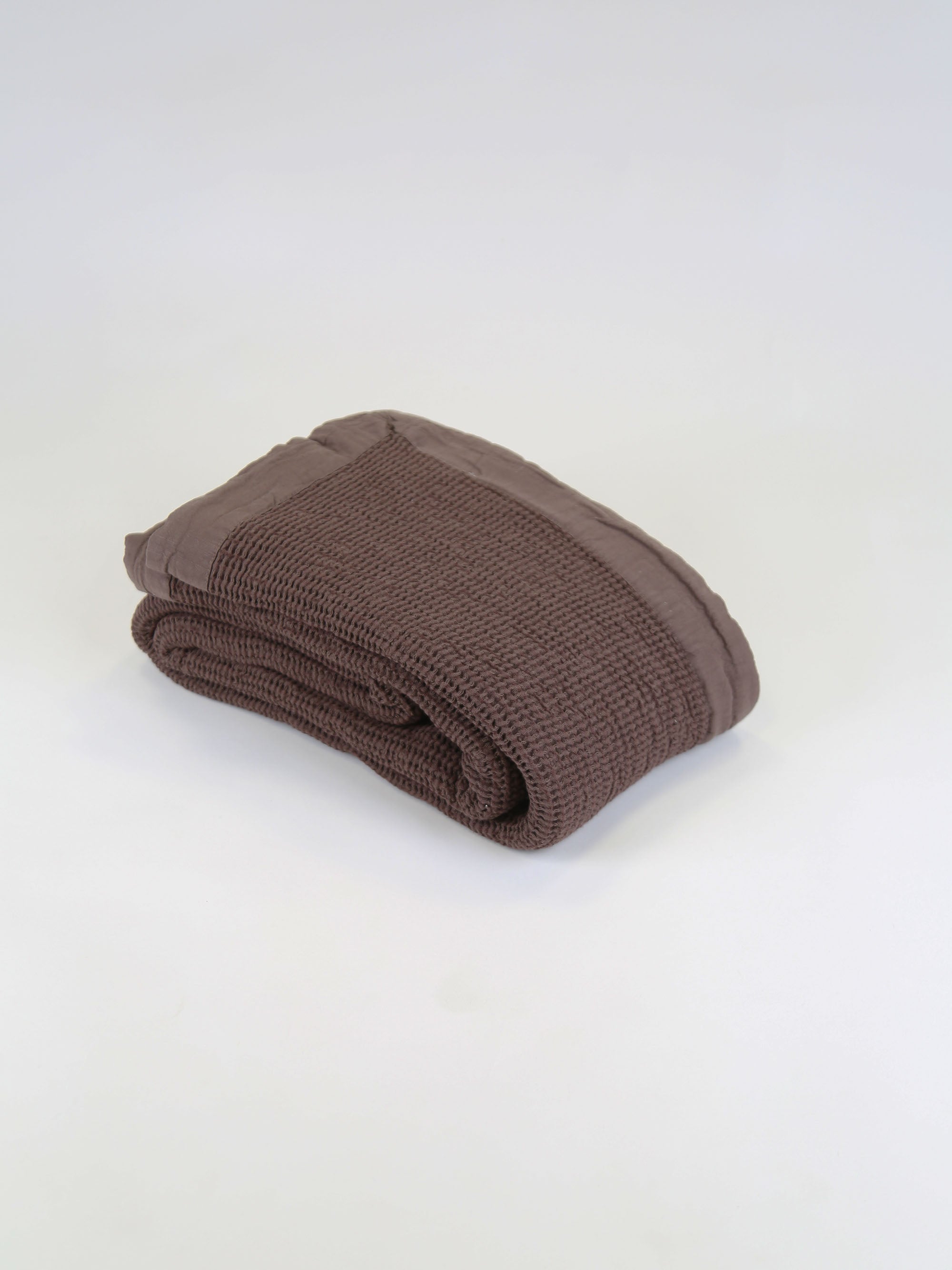 Bamboo Waffle Coverlet – Chocolate Brown